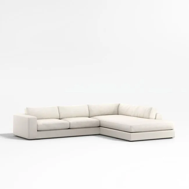 Oceanside Low 2-Piece L-Shaped Sectional Sofa with Corner Bumper