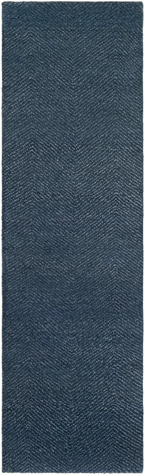 Parma Blue Indoor 2'6" x 8' Handmade Rug