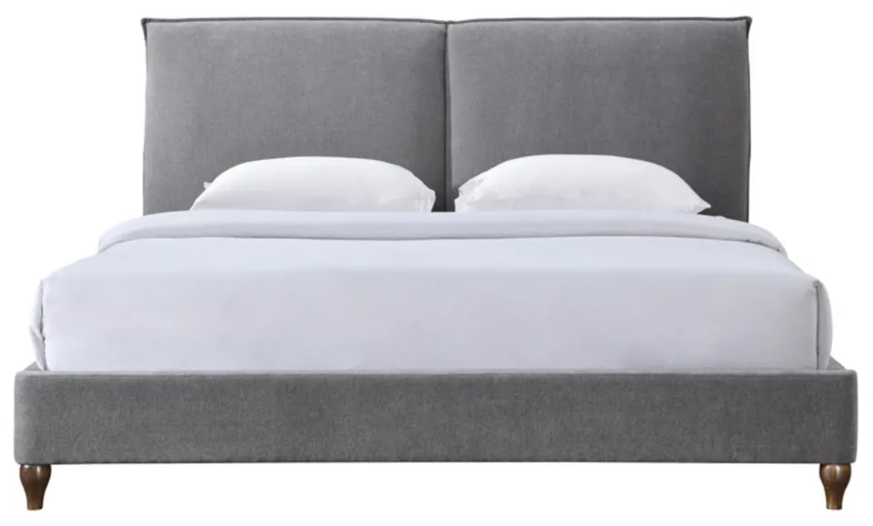 Sophianna Platform Bed - Dark Grey / Walnut