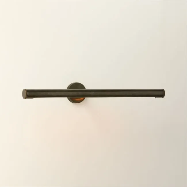 Archive Blackened Brass 19.75" Wall Mount Picture Light Set of 2