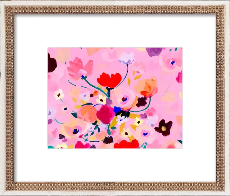 Pink Posey by KT Smail for Artfully Walls