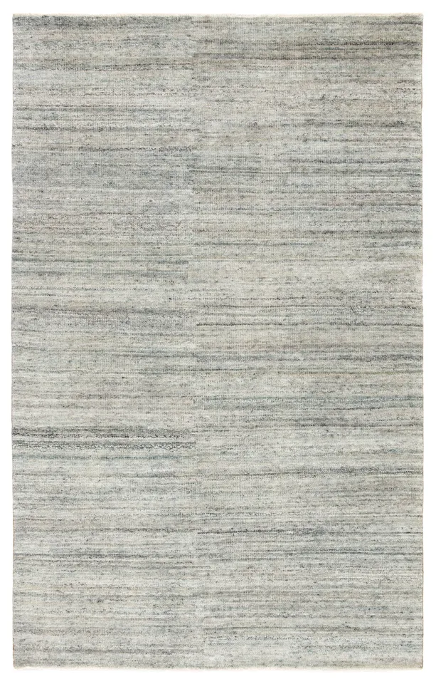 Origin Hand-Knotted Solid Light Blue/ Light Gray Runner Rug (10'X10' SQR)