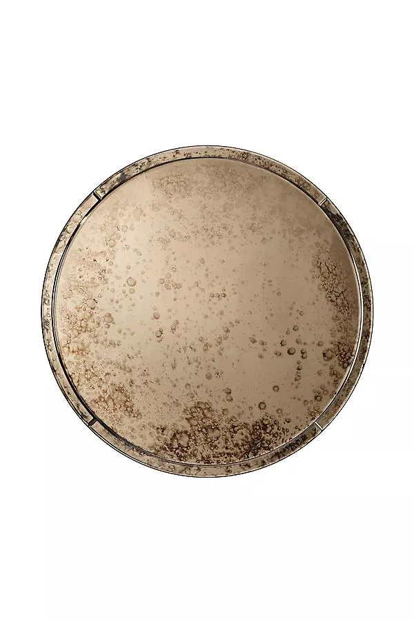 Chambord Antiqued Glass Round Wall Mirror
