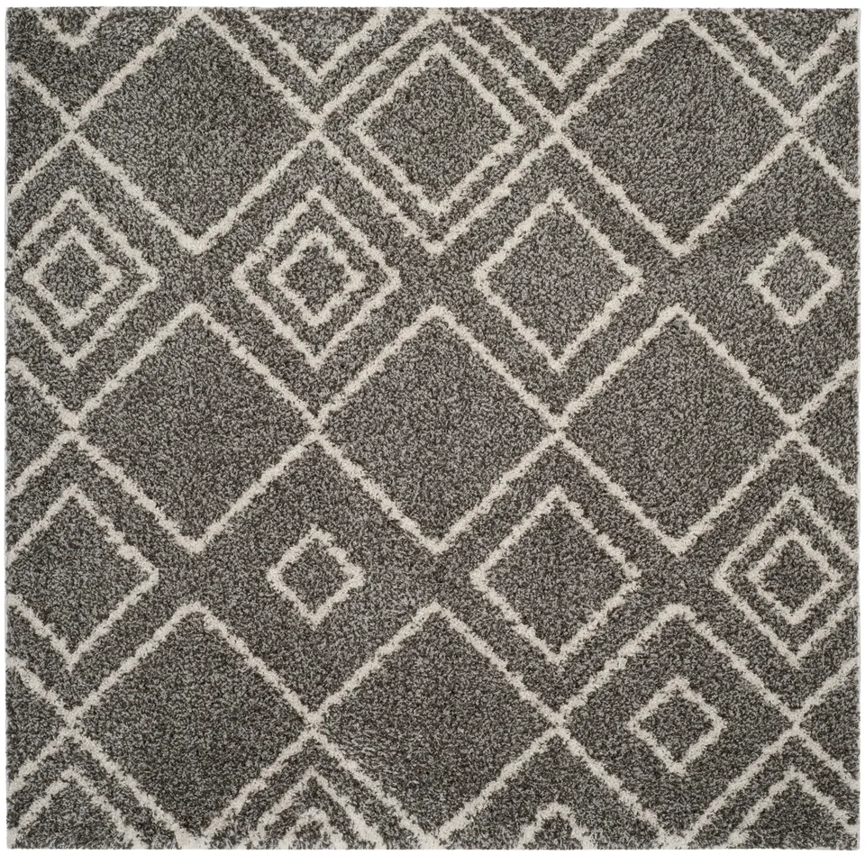 Arlo Home Woven Area Rug, ASG744B, Brown/Ivory,  6' 7" X 6' 7" Square