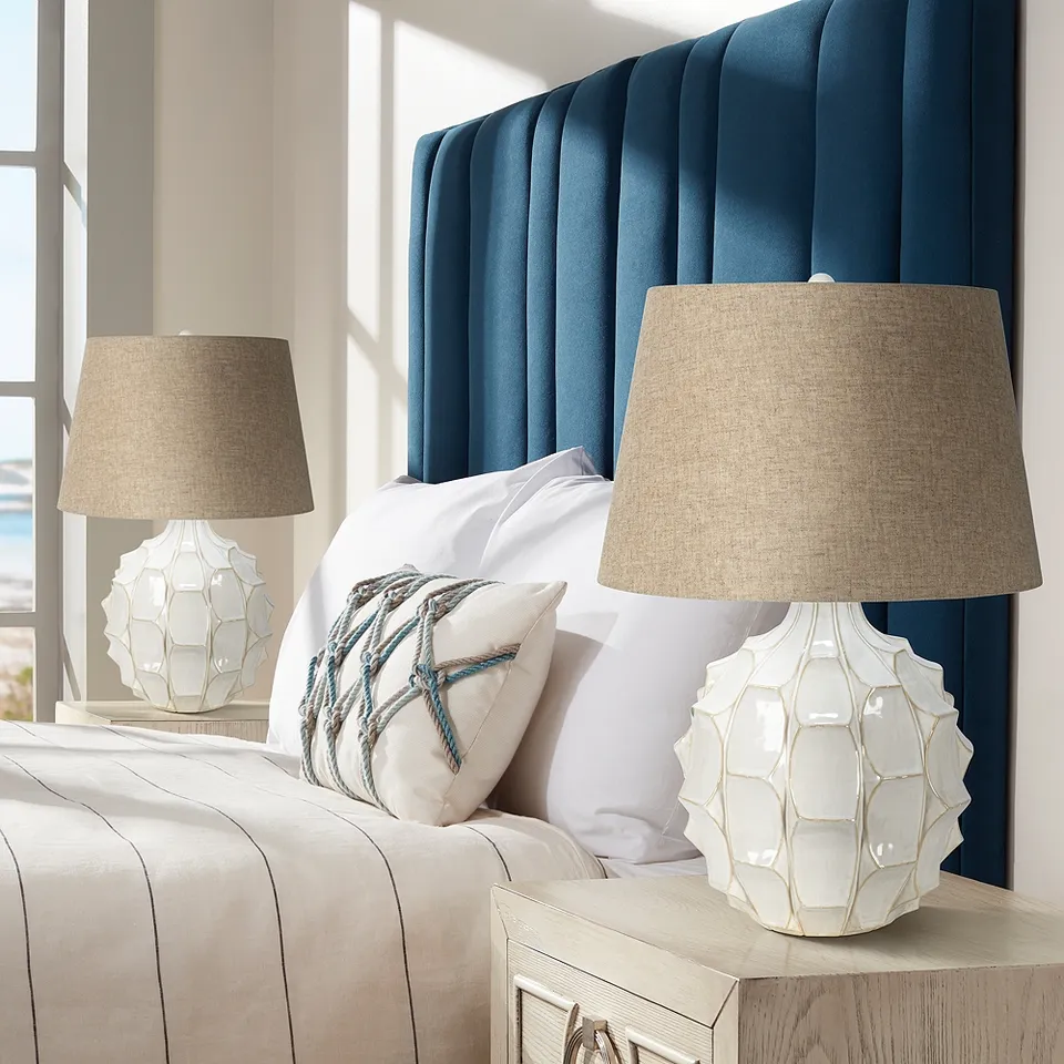 Possini Euro Cosgrove 26 1/2" White Ceramic Table Lamps Set of 2