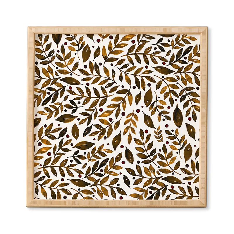 Autumn Branches by Angela Minca - Framed Wall Art Basic Black 30" x 30"