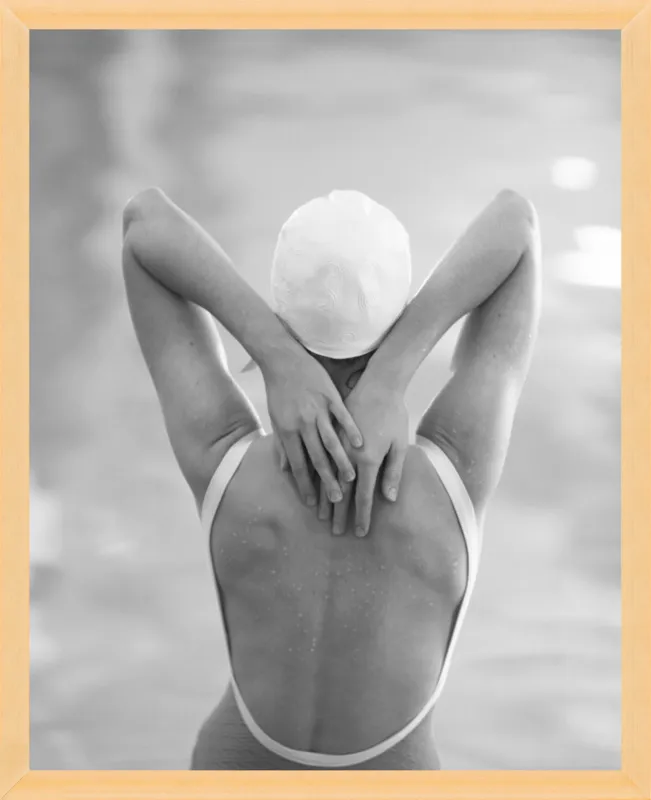 The Swimmer with a white  cap by Lucy Snowe for Artfully Walls