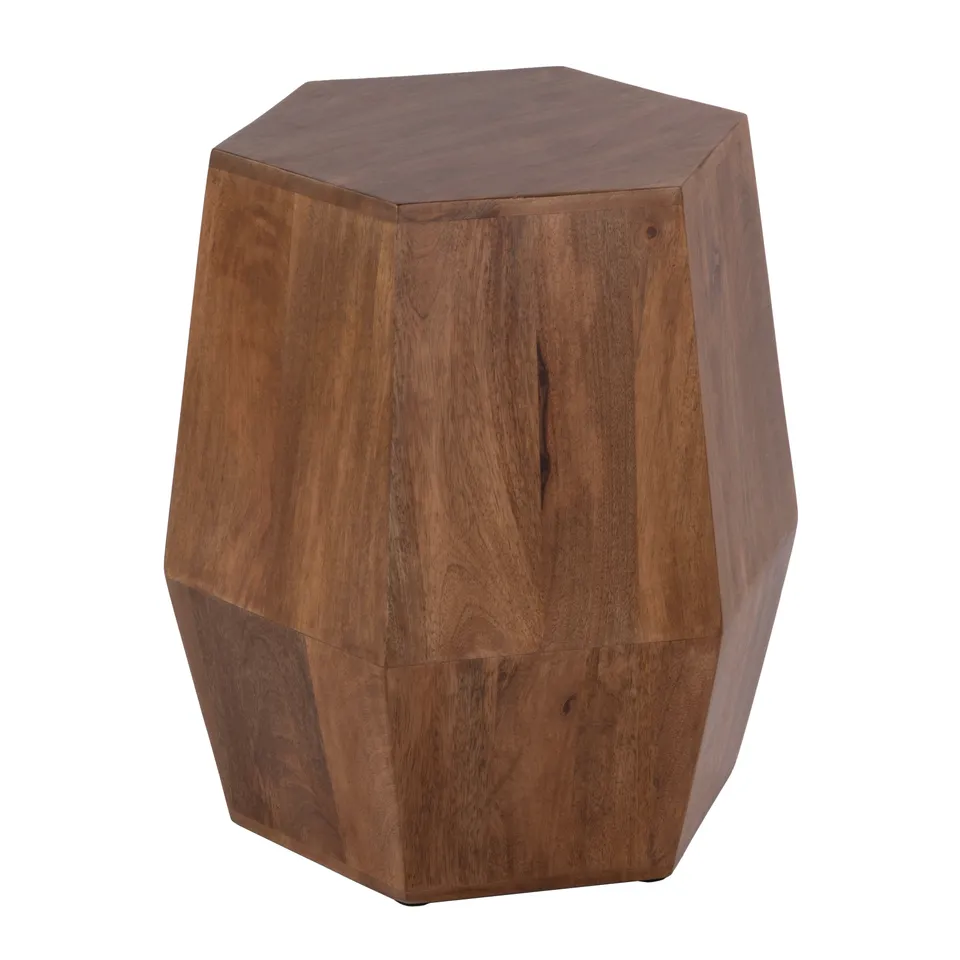 Gulchatai Natural Wood Side Table