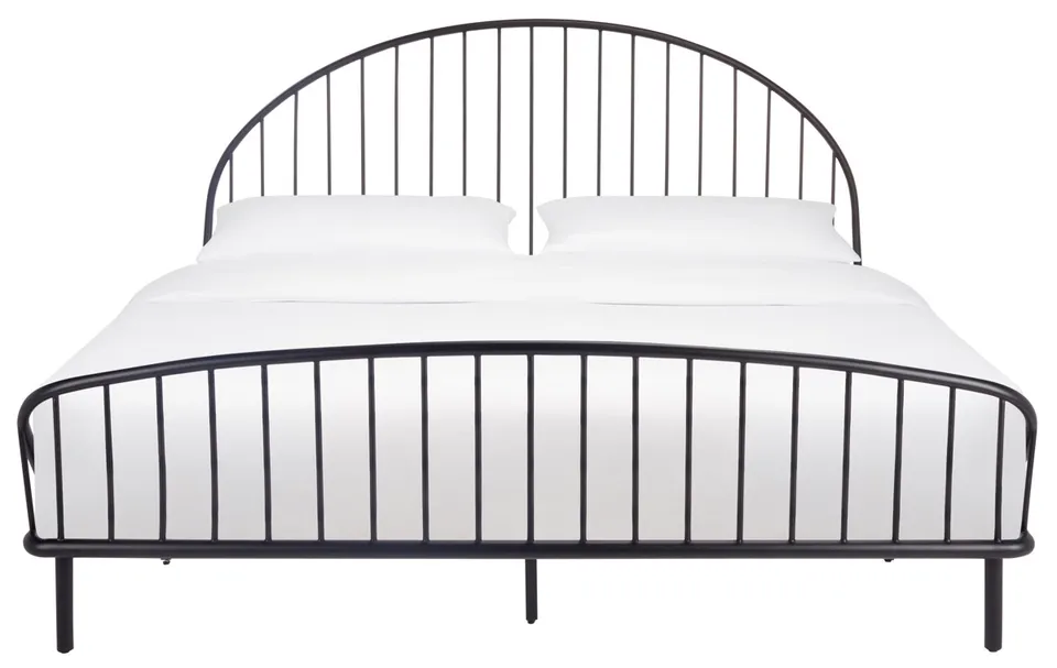 Sheeran Metal Spindle Bed, King Size - Black