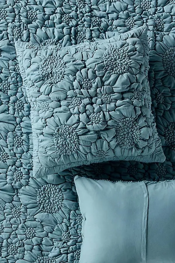 Dahlia Cotton Jersey Floral Euro Sham