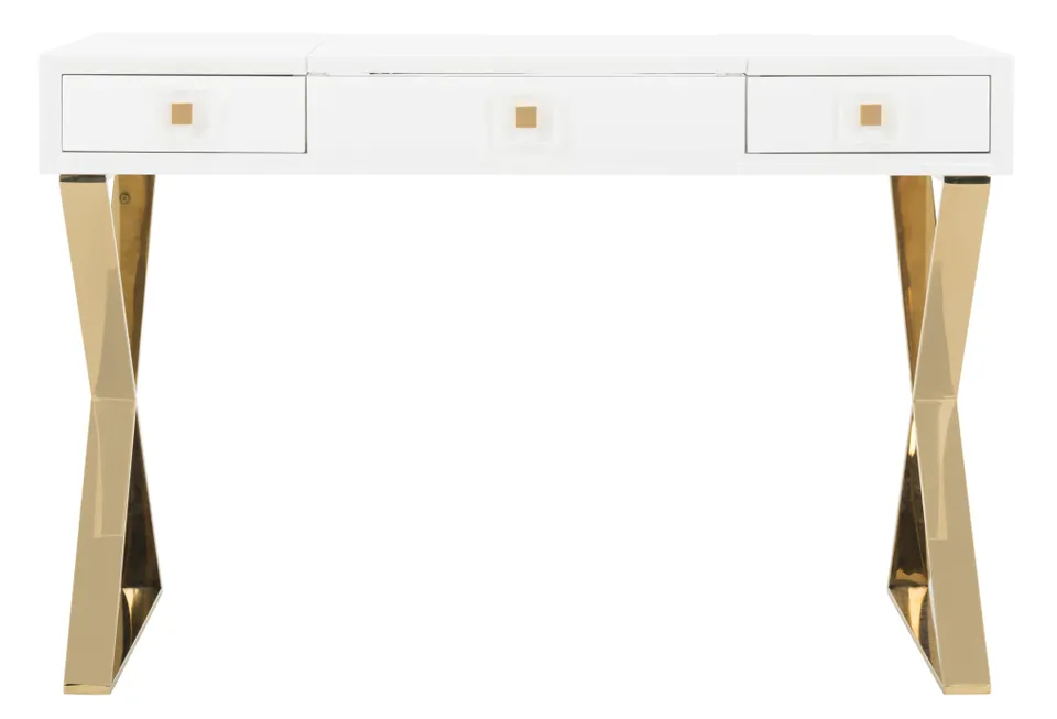 Yesenia Lacquer Vanity Table - White Lacquer - Safavieh