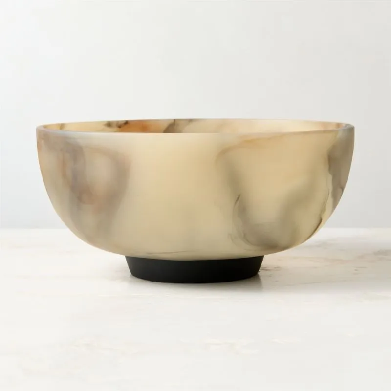 Faux Horn Resin Decorative Bowl Small