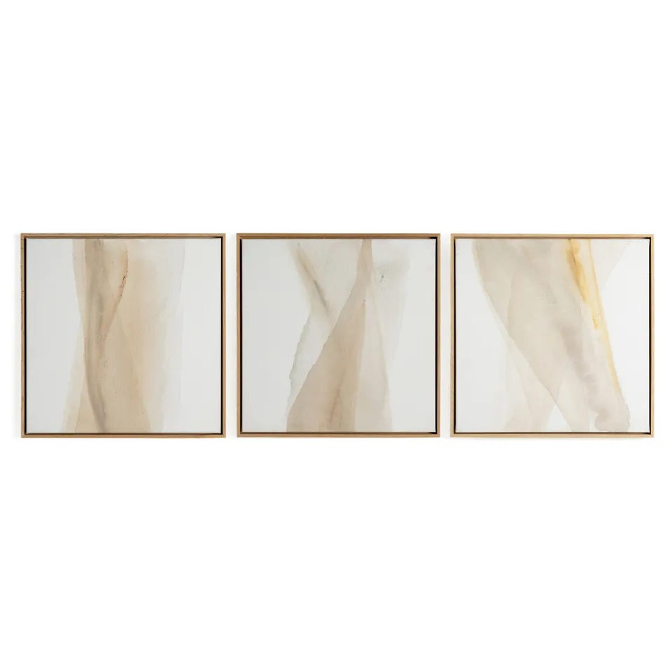 Wash Triptych by Jess Engle - Vertical Grain White Oak Floater