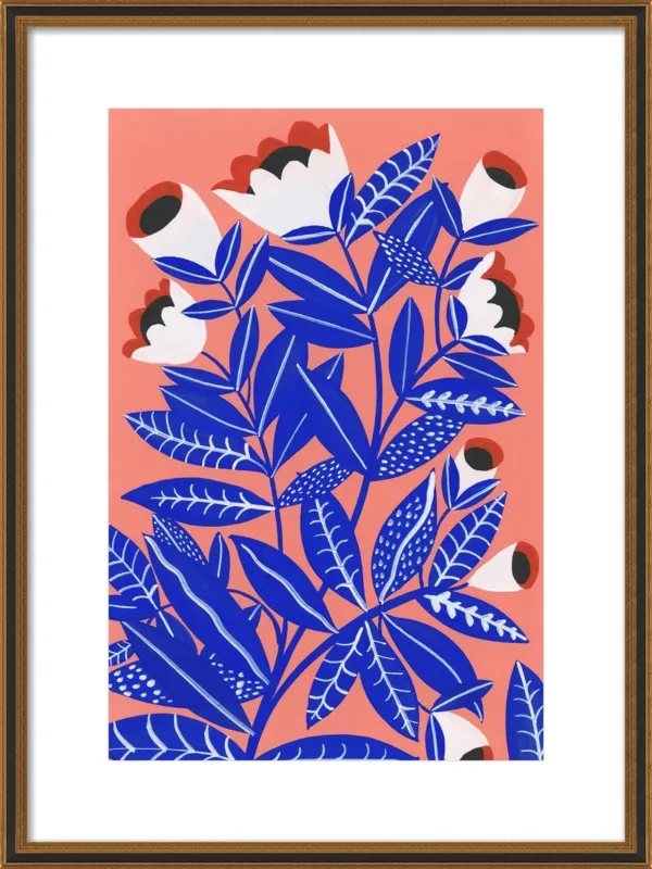 Blue Plant by Agathe Singer for Artfully Walls