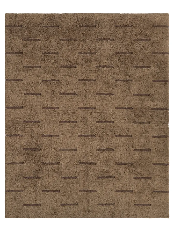 Talvyn AIB10 Tufted Striped Brown/Tan Area Rug (6'X9')