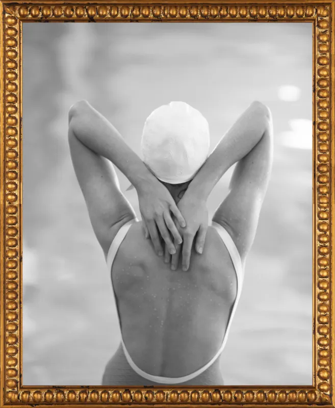 The Swimmer with a white  cap by Lucy Snowe for Artfully Walls