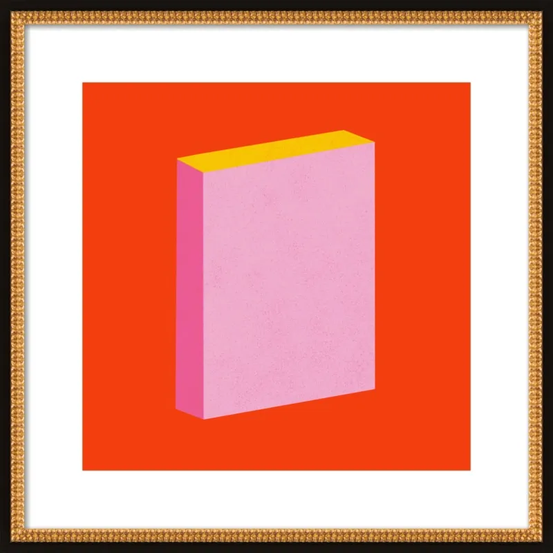 Color Books 3, Scarlet, Pink & Gold by Jessica Poundstone for Artfully Walls