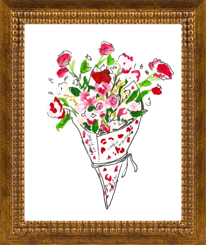 Bodega Flowers in Pink and Red by Larsen McDowell for Artfully Walls