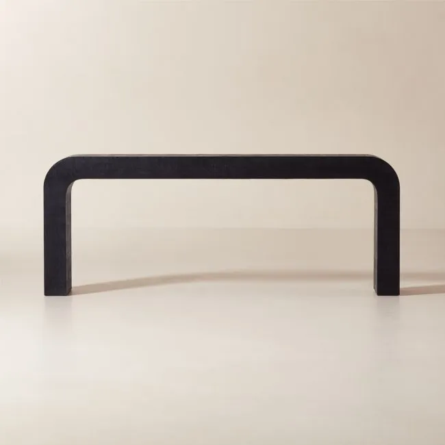 Crescent 80" Black Console Table