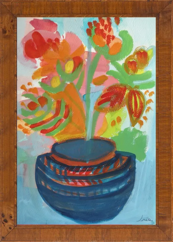 Red Flowers by Iria Fernandez Alvarez for Artfully Walls