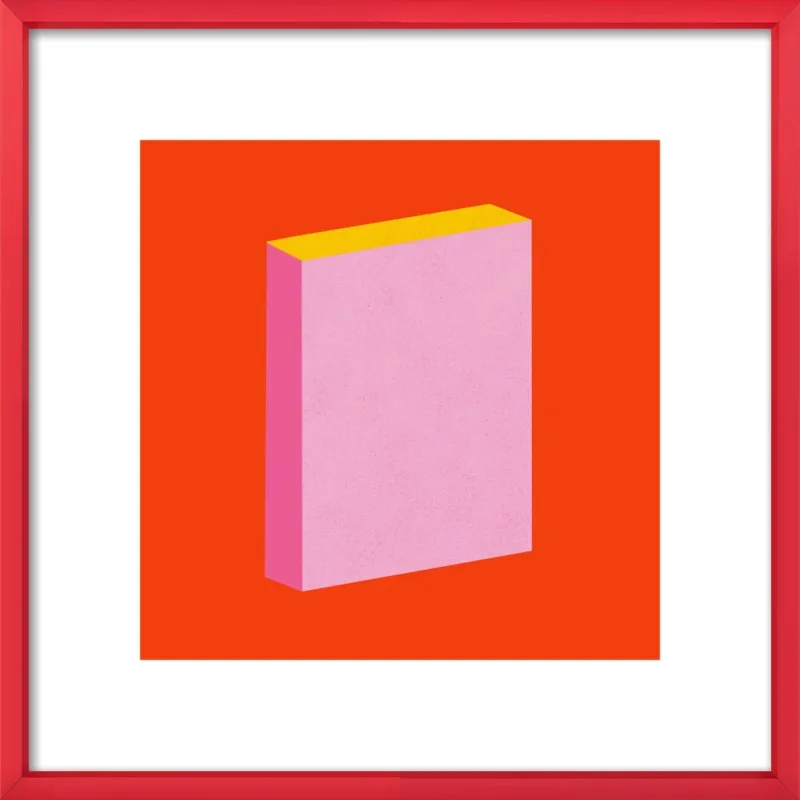 Color Books 3, Scarlet, Pink & Gold by Jessica Poundstone for Artfully Walls