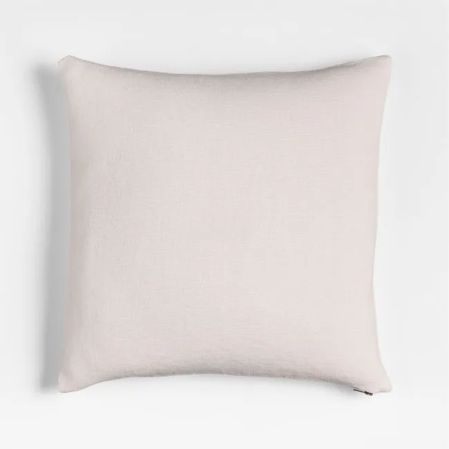 Relaxed Linen Layering 20"x20" Arctic Ivory Throw Pillow with Down-Alternative Insert
