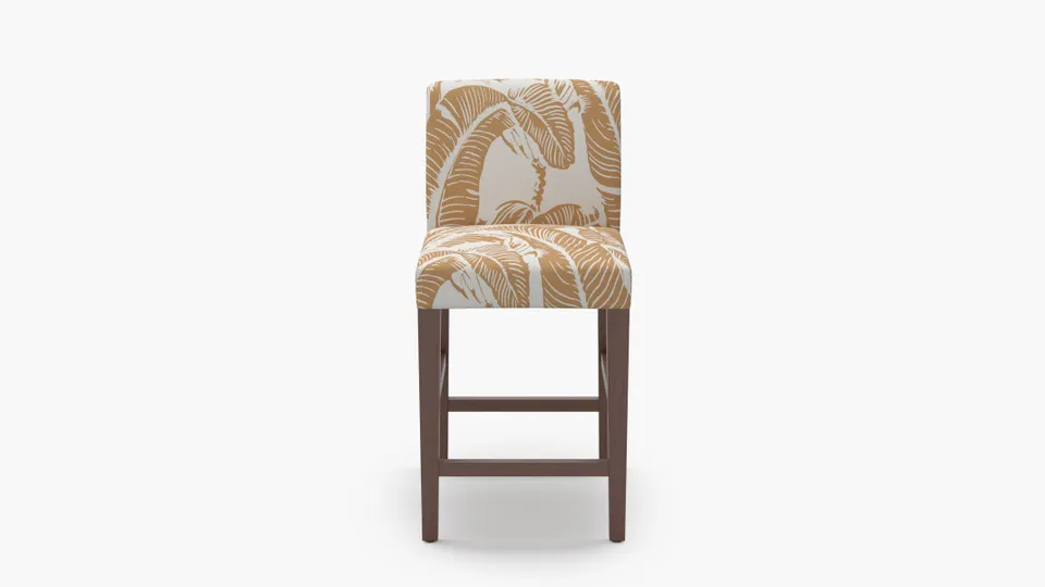 Signature Dining Counter Stool, Caramel Martinique® Encore, Walnut Square Tapered Leg