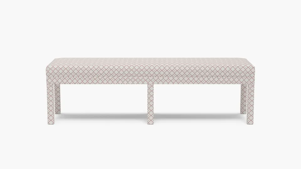 Parsons Bench, Rosewood Petite Lattice