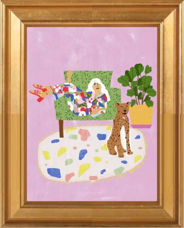 Lady and her tiger by Alja Horvat for Artfully Walls