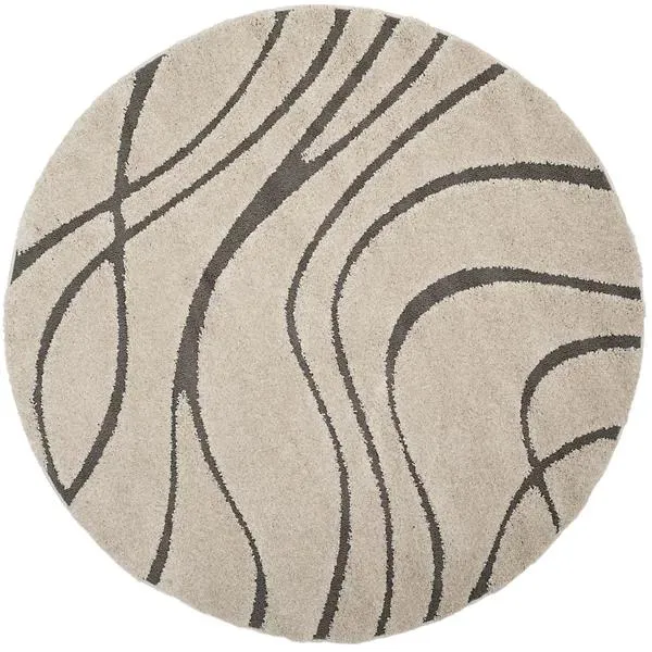 Coastal Shag Abstract Wave Area Rug