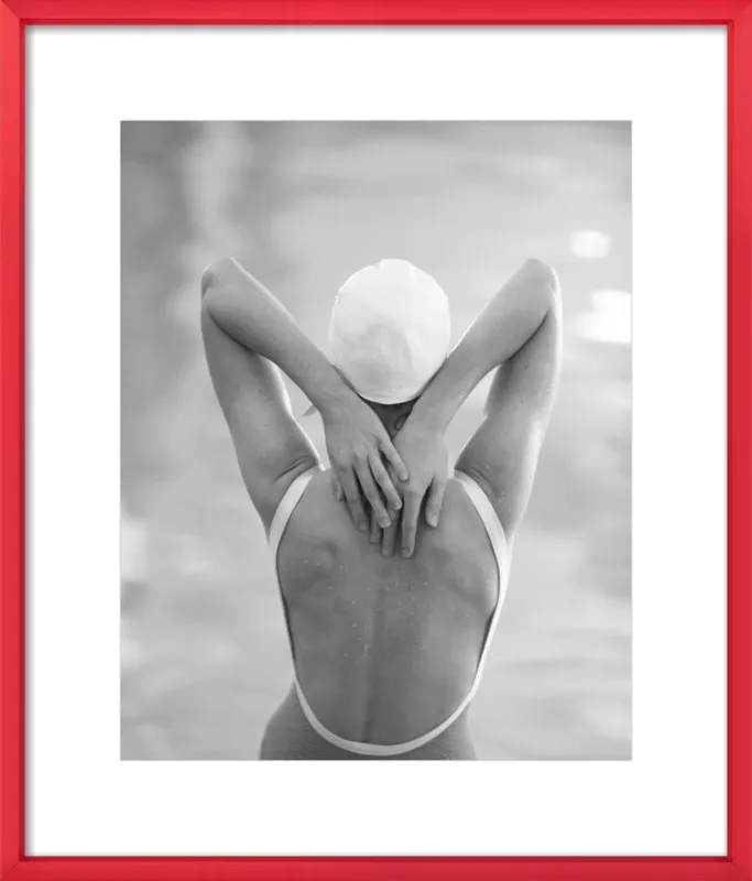 The Swimmer with a white  cap by Lucy Snowe for Artfully Walls