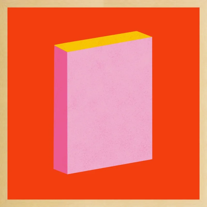 Color Books 3, Scarlet, Pink & Gold by Jessica Poundstone for Artfully Walls