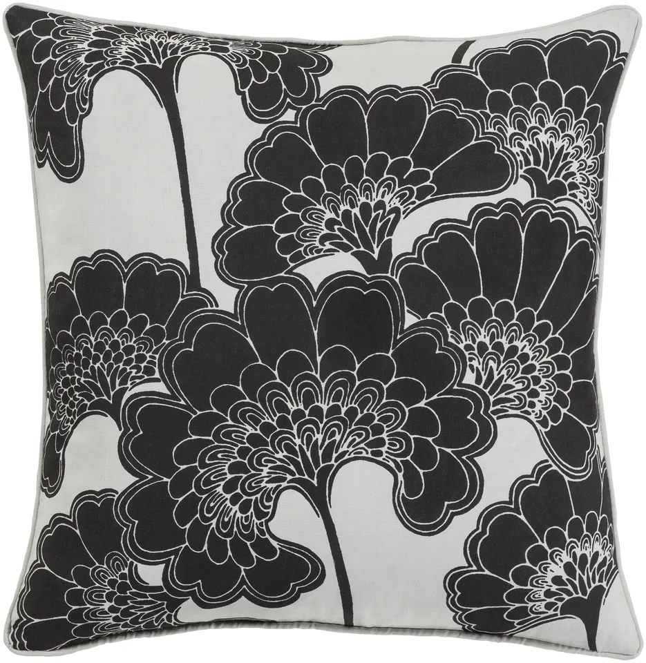 Japanese Floral JA-002 13"L x 20"W Polyester Filled Pillow