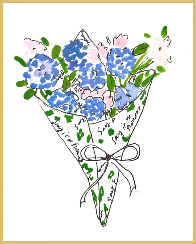 Bodega Flowers in Blue by Larsen McDowell for Artfully Walls