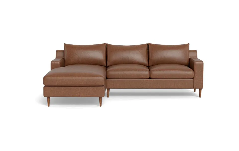 Sloan Leather Left Chaise Sectional