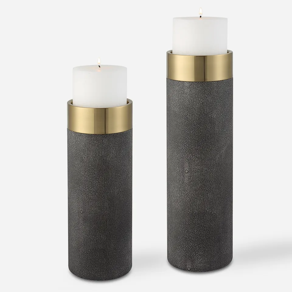 Wessex Gray Candleholders Set/2