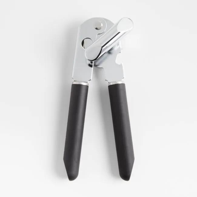 Crate & Barrel Black Soft-Touch Can Opener