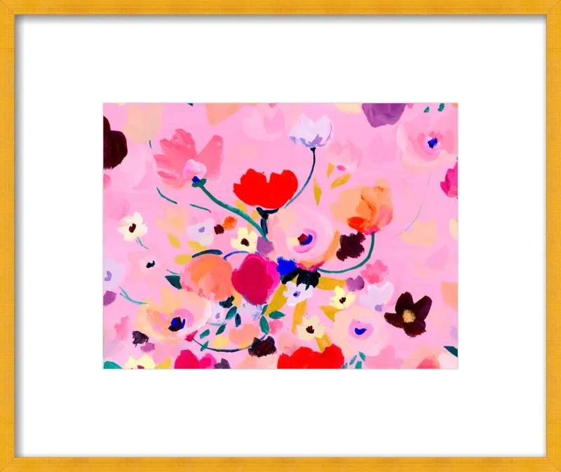 Pink Posey by KT Smail for Artfully Walls