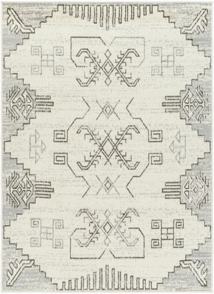Pisa Beige Indoor 6'7" x 9' Machine Woven Rug