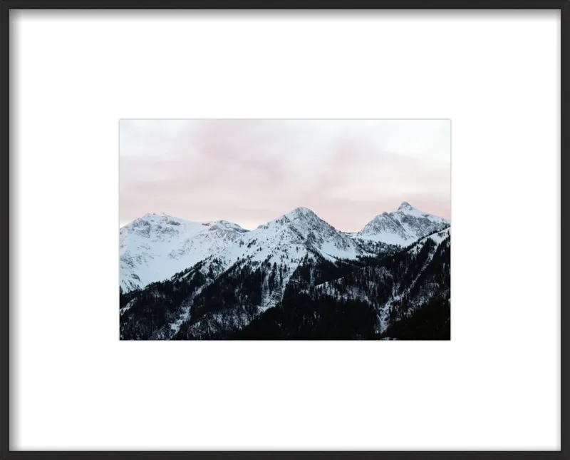 Pink Sky and Mountains in the morning by Lucy Snowe for Artfully Walls