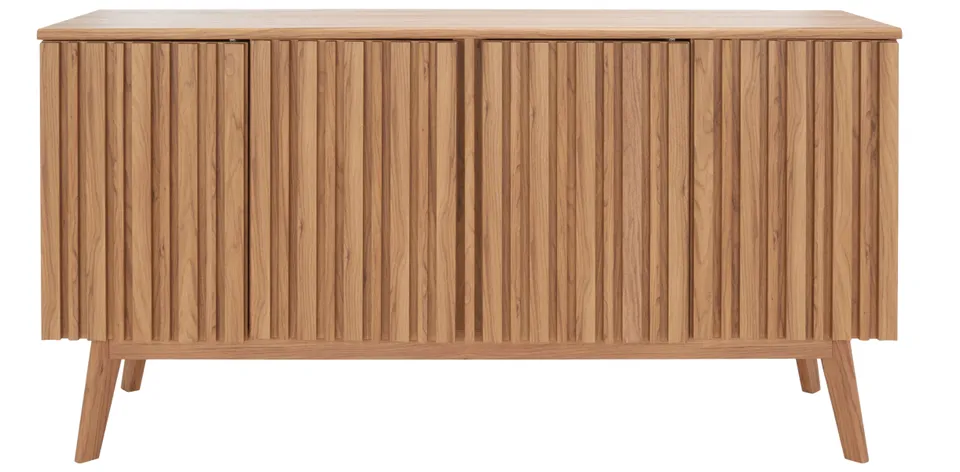 Helena 4 Door 4 Shelf Media Stand - Oak