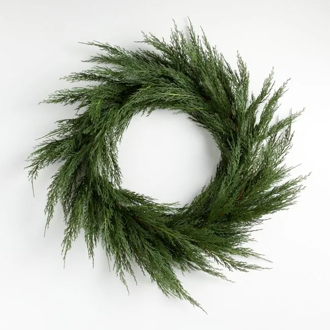 Faux Cypress Real Touch Christmas Wreath 26"