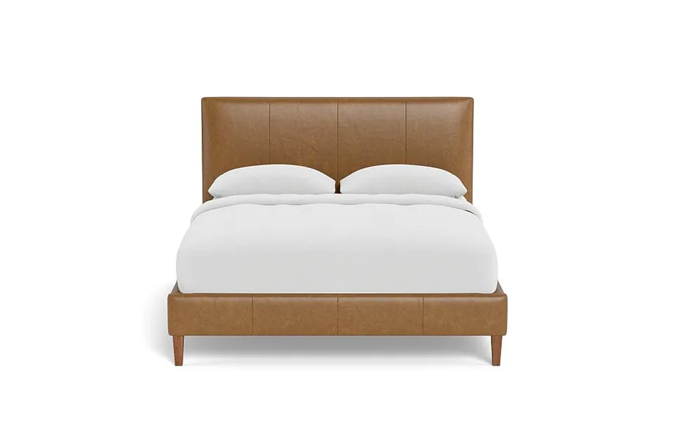 Lowen Leather Upholstered Bed with Tufting Option