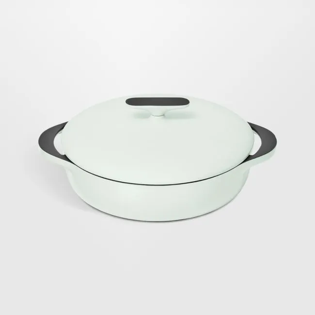 Caraway ® Light Mist 3.5-Qt. Enameled Cast Iron Braiser with Domed Lid