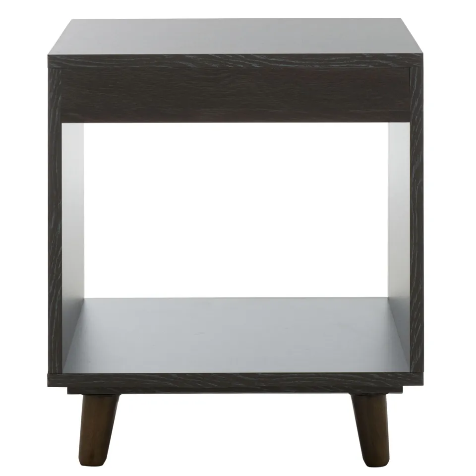 Yona Open Shelf Accent Table - Black