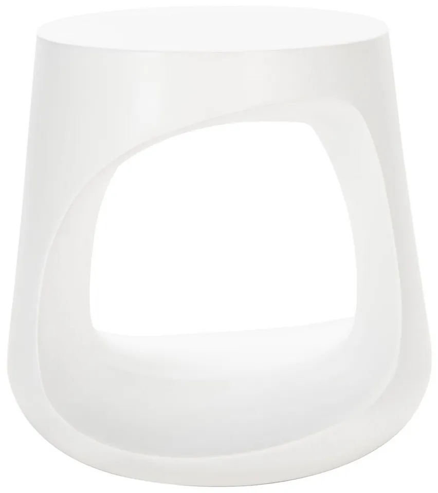 Vikki Concrete Accent Stool - Ivory