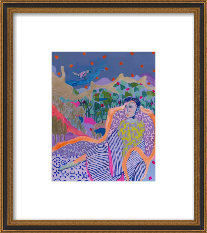 "The Nightingale" illustration by Davina Shefet for Artfully Walls