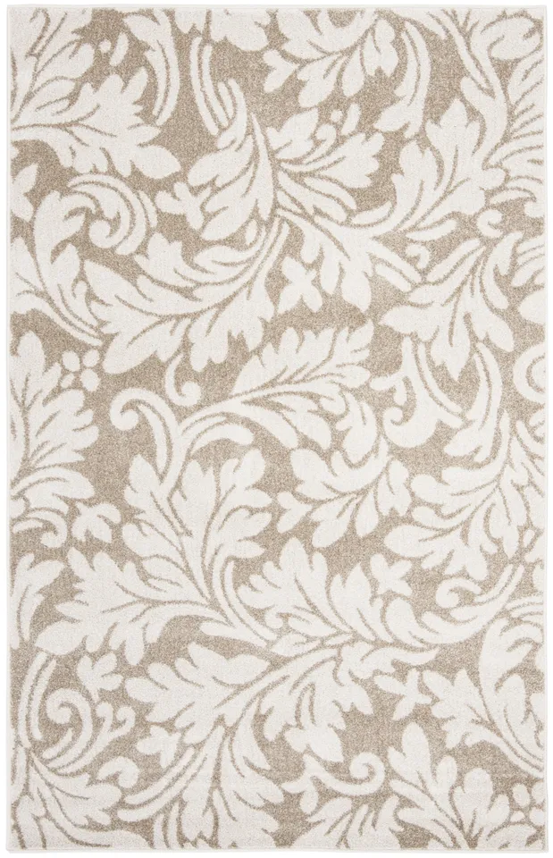 Arlo Home Indoor/Outdoor Woven Area Rug, AMT425S, Wheat/Beige,  5' X 8'