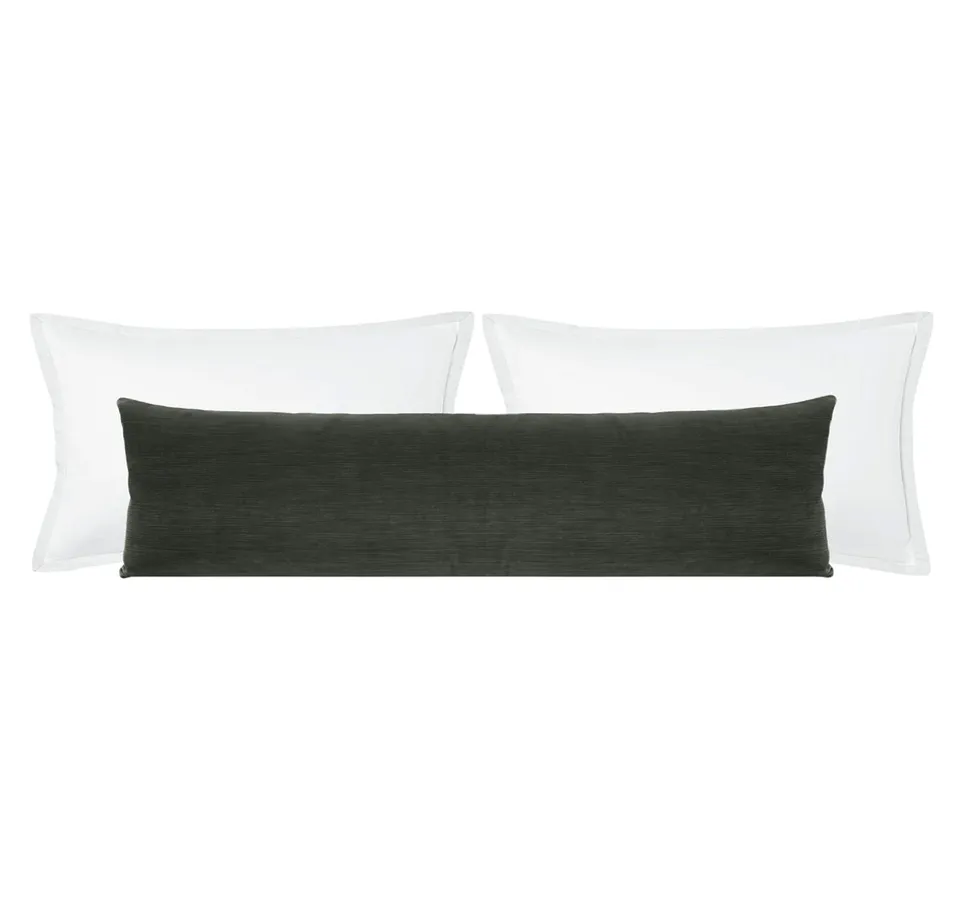 THE XL LUMBAR :: STRIE VELVET // GRAPHITE - SWATCH 4" X 4"