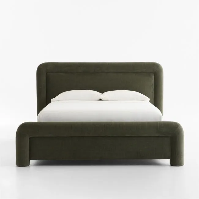 Meadows Olive Upholstered Queen Bed by Venus Williams